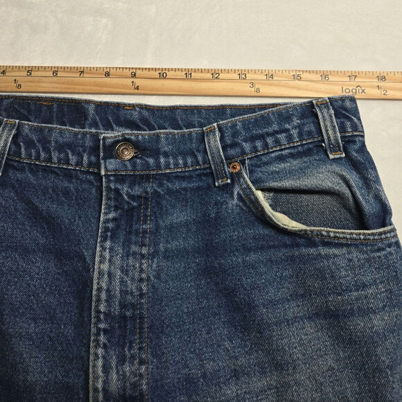 Levi's 550 Vintage Jeans Mens 36x32 Made In USA Relaxed Fit Orange Tab - Picture 6 of 9